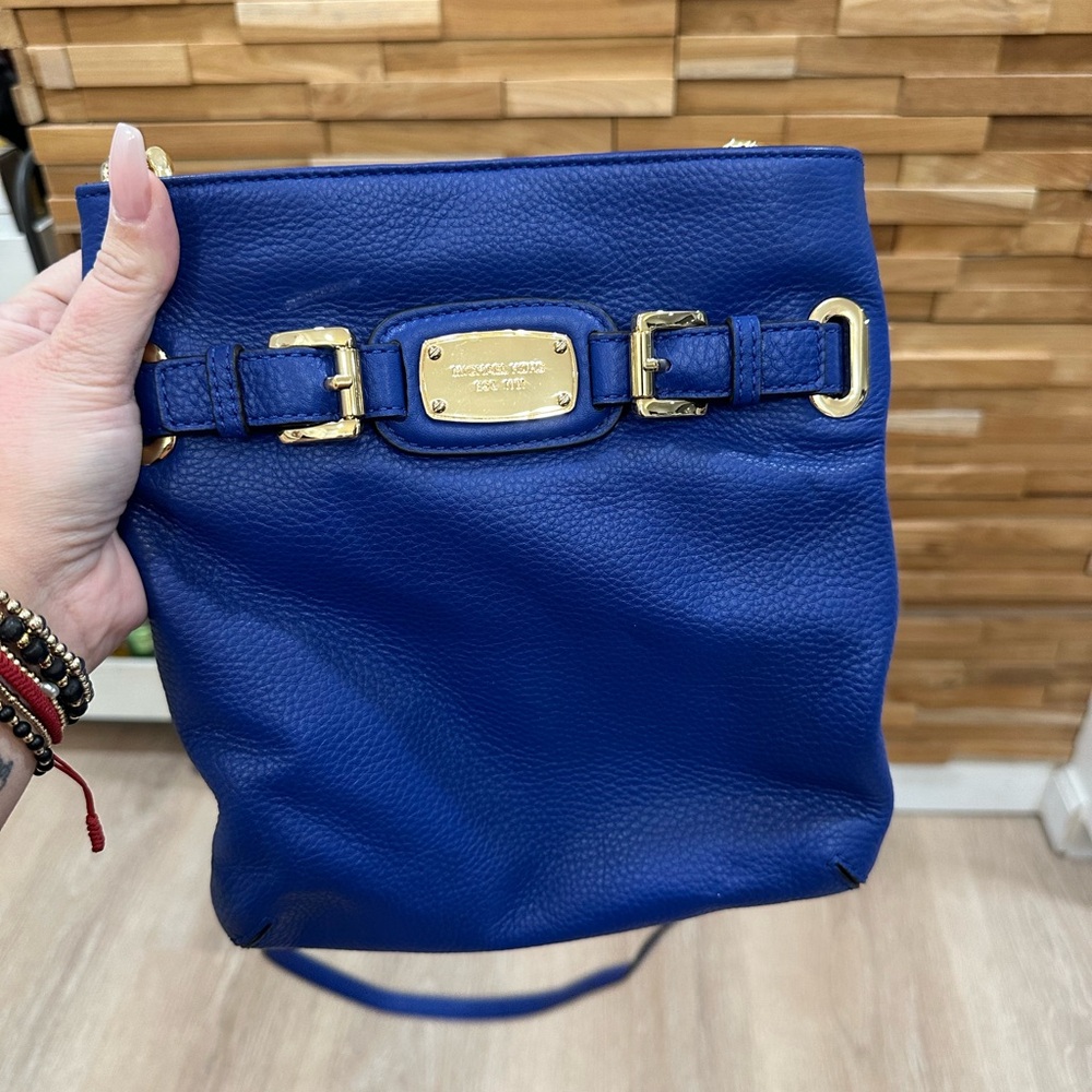Michael Kors Blue Leather Shoulder Bag